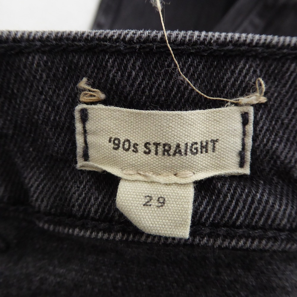 Madewell 90s Straight Jeans Charcoal Black Wash Size 29 High Rise Denim - Picture 8 of 10